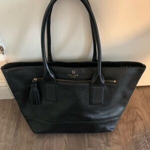 Kate Spade Black Leather Tote Bag